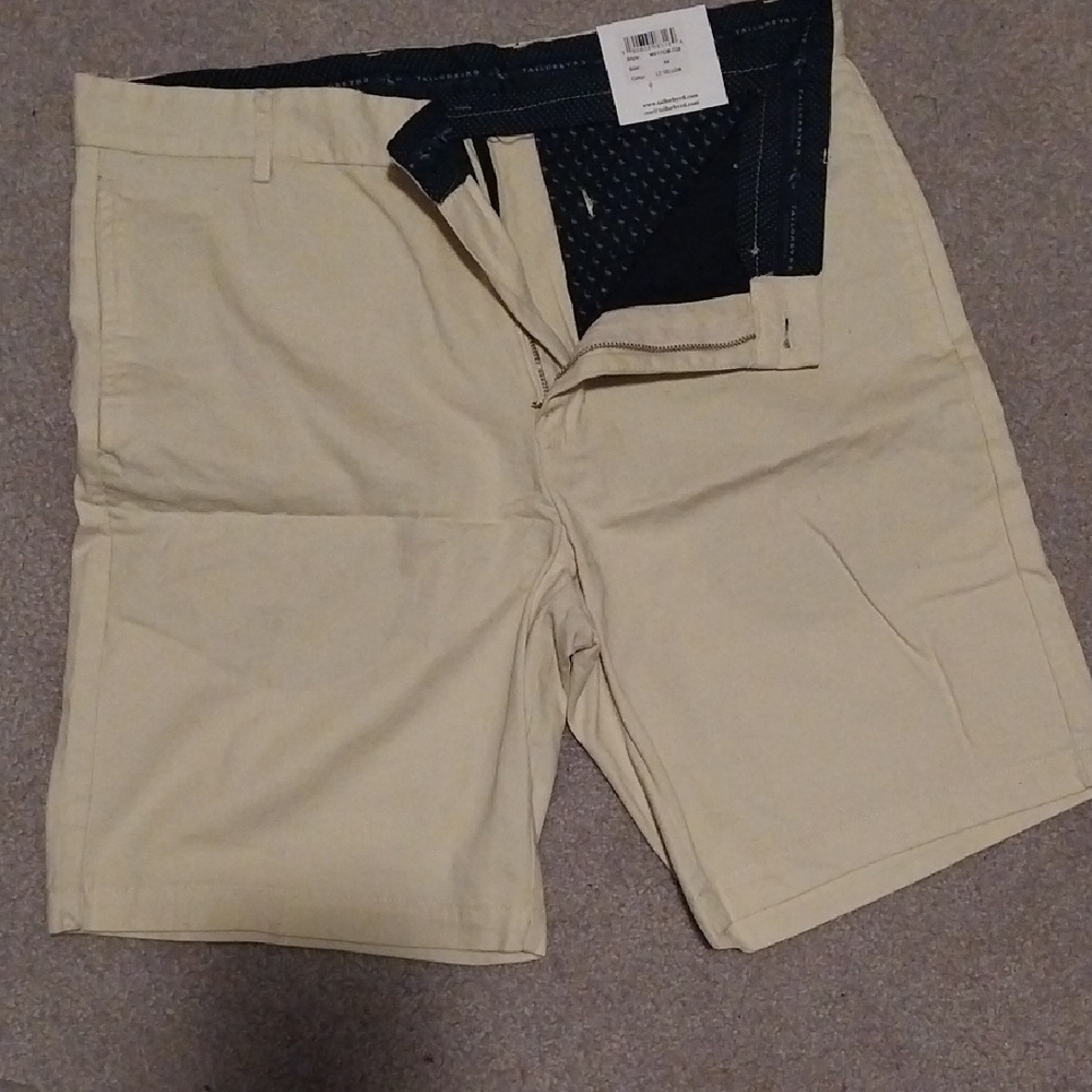 Classic Men's Yellow Flat Front Shorts
